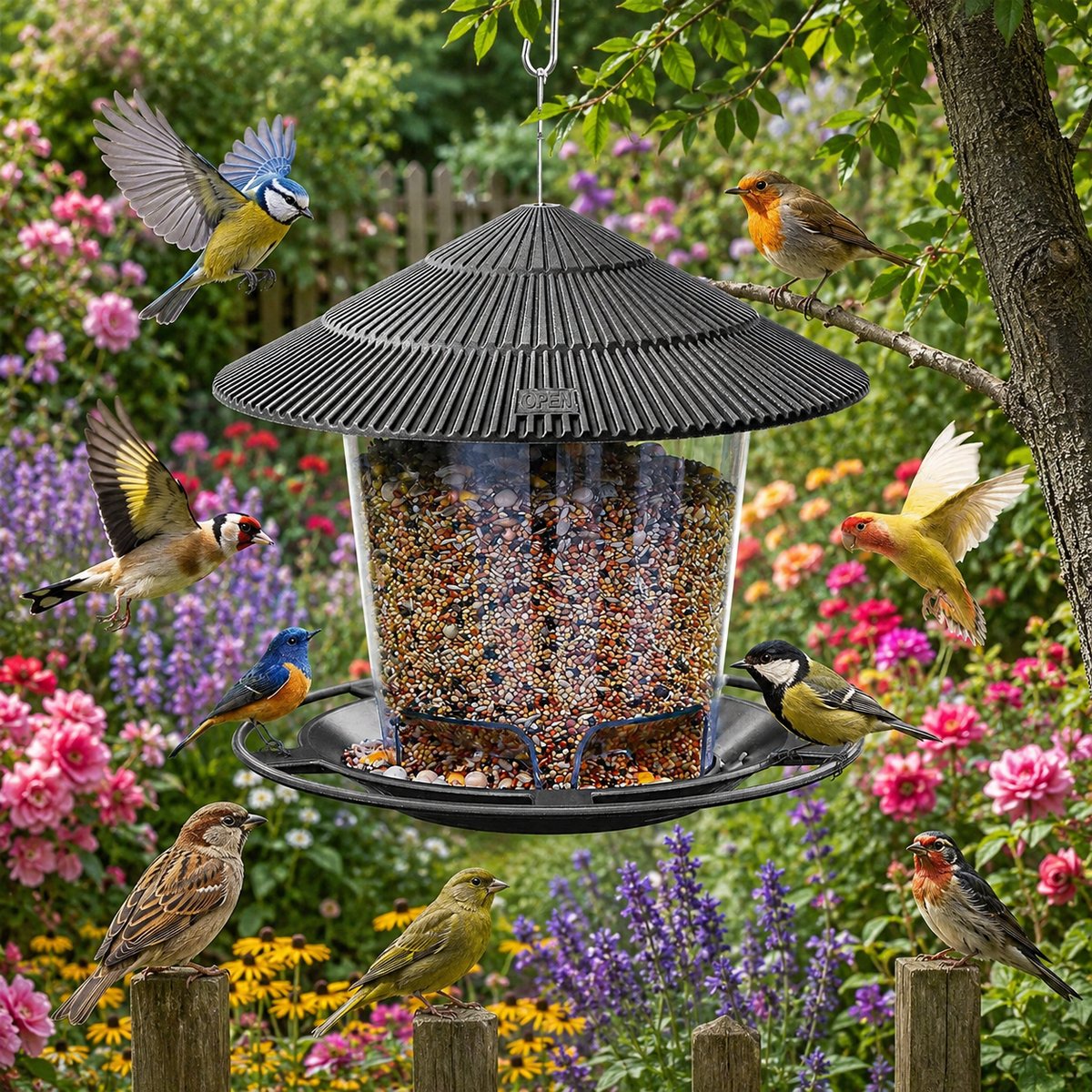 Mangeoire à oiseaux automatique