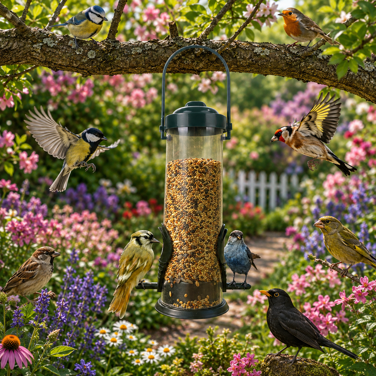 Mangeoire pour oiseaux de jardin