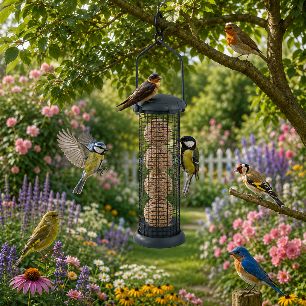 Mangeoire à trous pour oiseaux