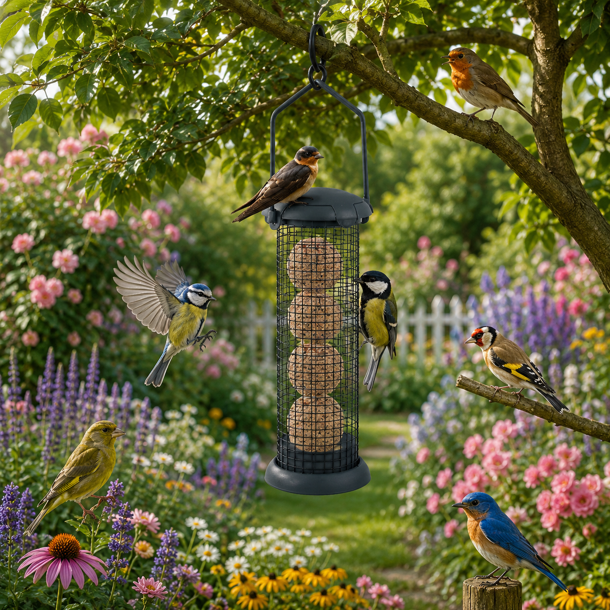 Mangeoire à trous pour oiseaux