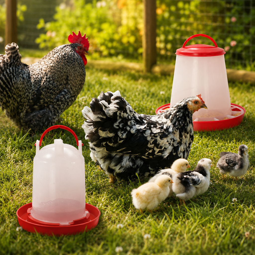 Distributeur de nourriture 3 kg et d'eau 3L pour poule