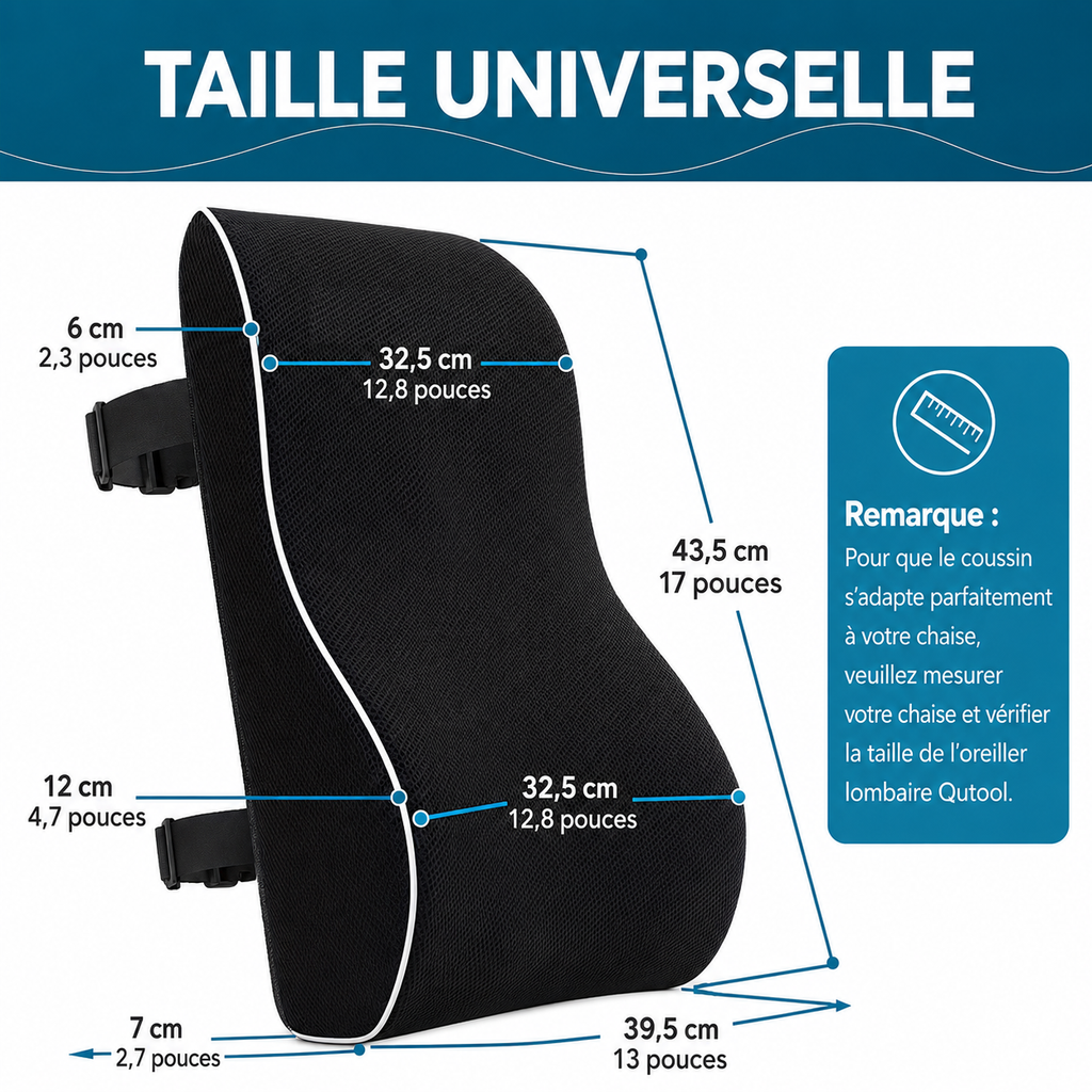 Coussin Lombaire en Voiture et au Bureau | Plus de douleur en Fin de Journée