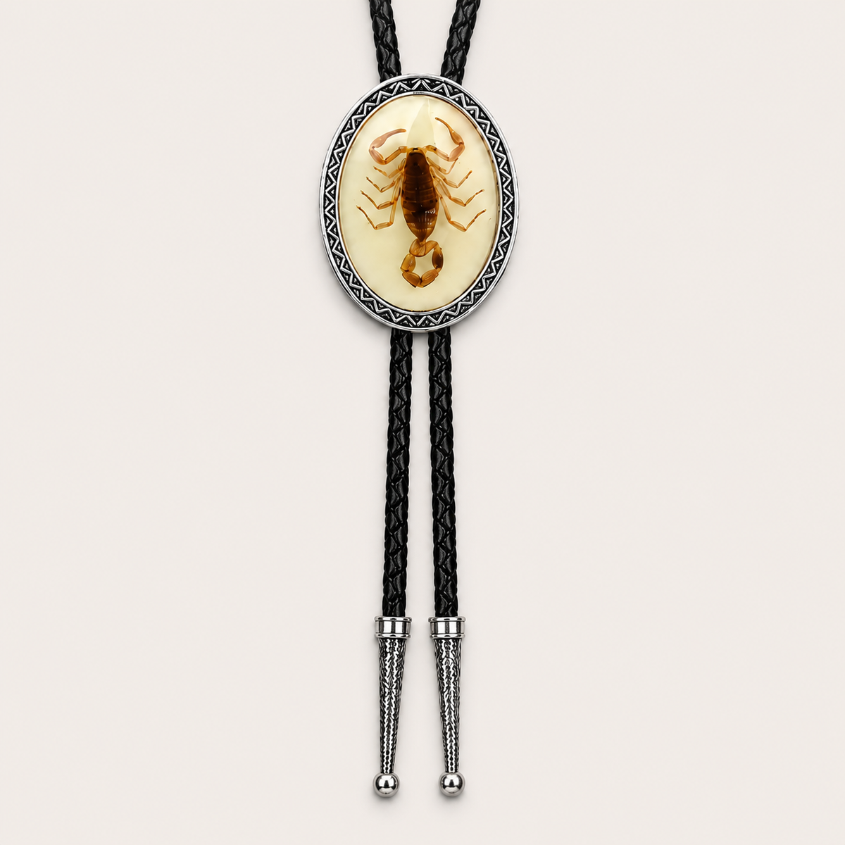 Amber Scorpion Bolo Tie