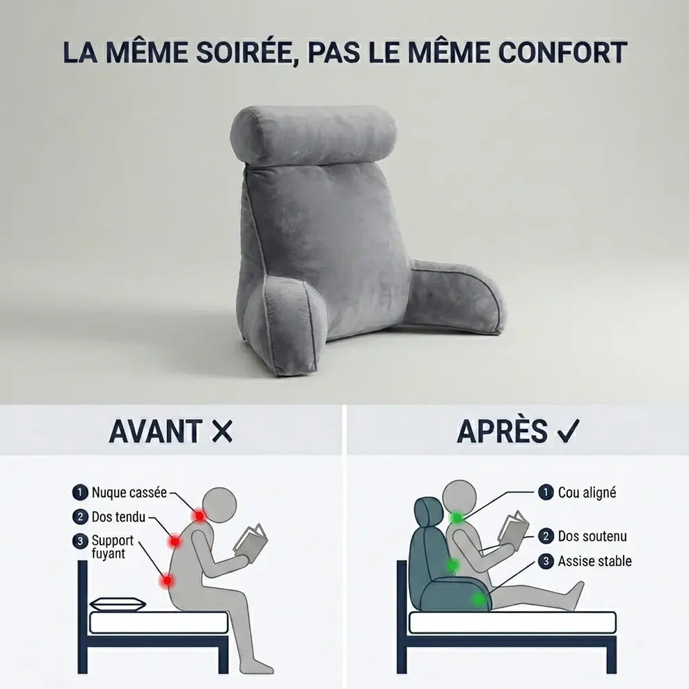 Coussin de Lecture Ergonomique