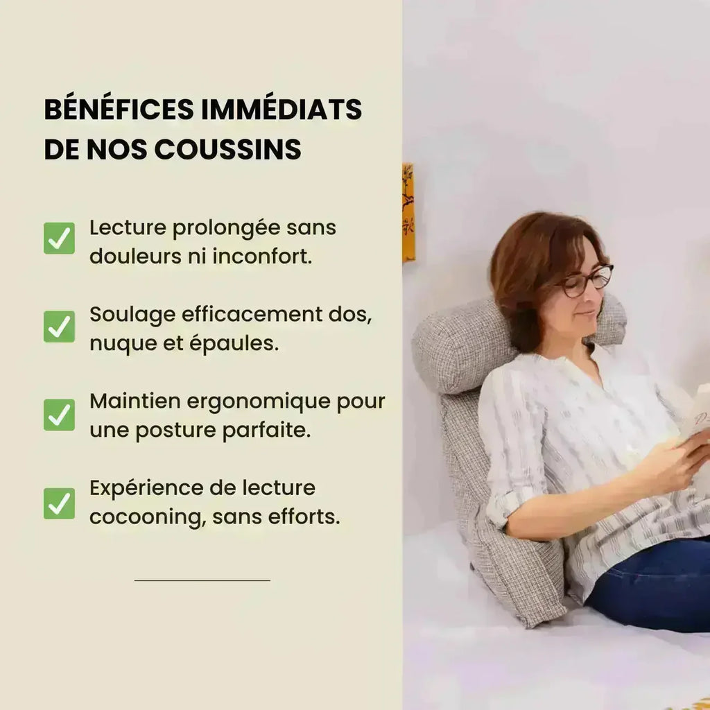 Coussin de Lecture sur Lit