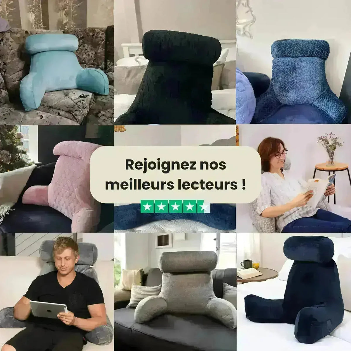 Coussin de Lecture sur Lit