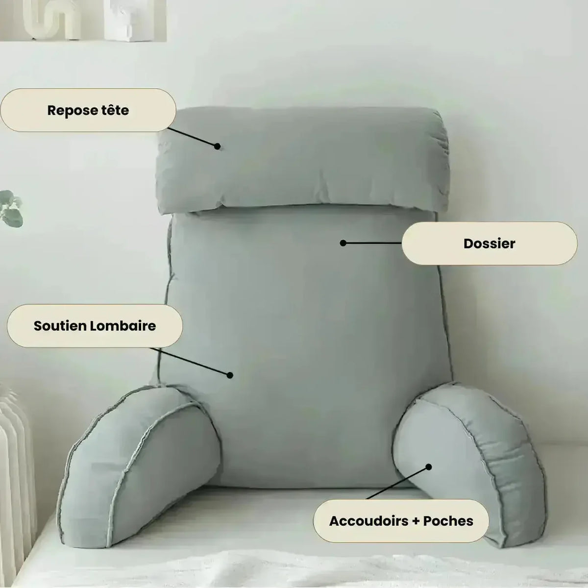 Coussin de Lecture sur Lit